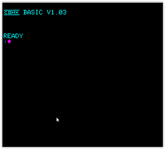 Comx 35 - BASIC Screen