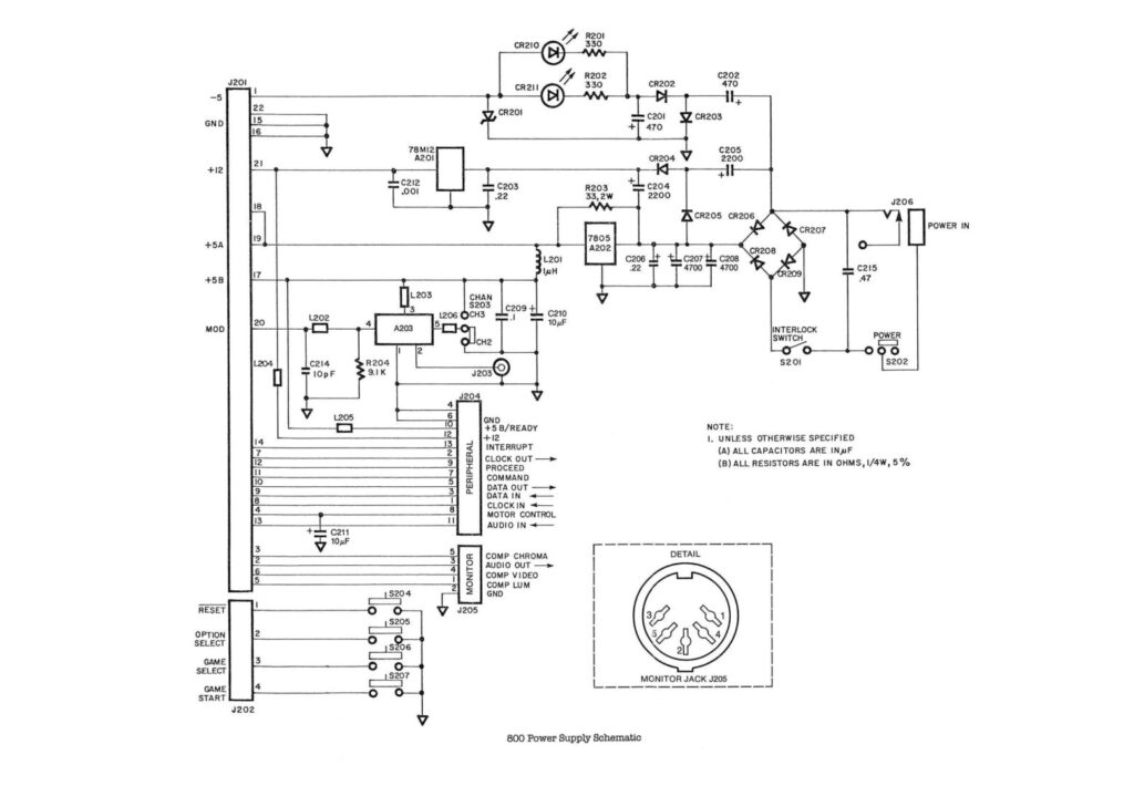 Atari 800 - Power Supply Board