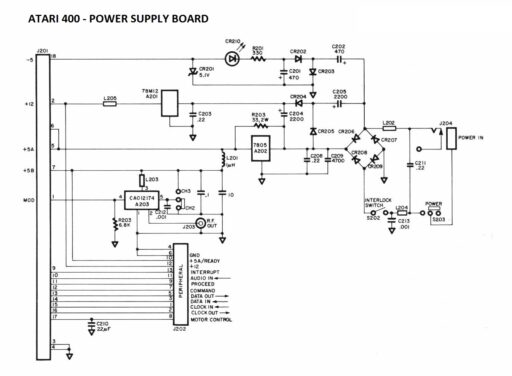 Atari 400 - Power Supply Board